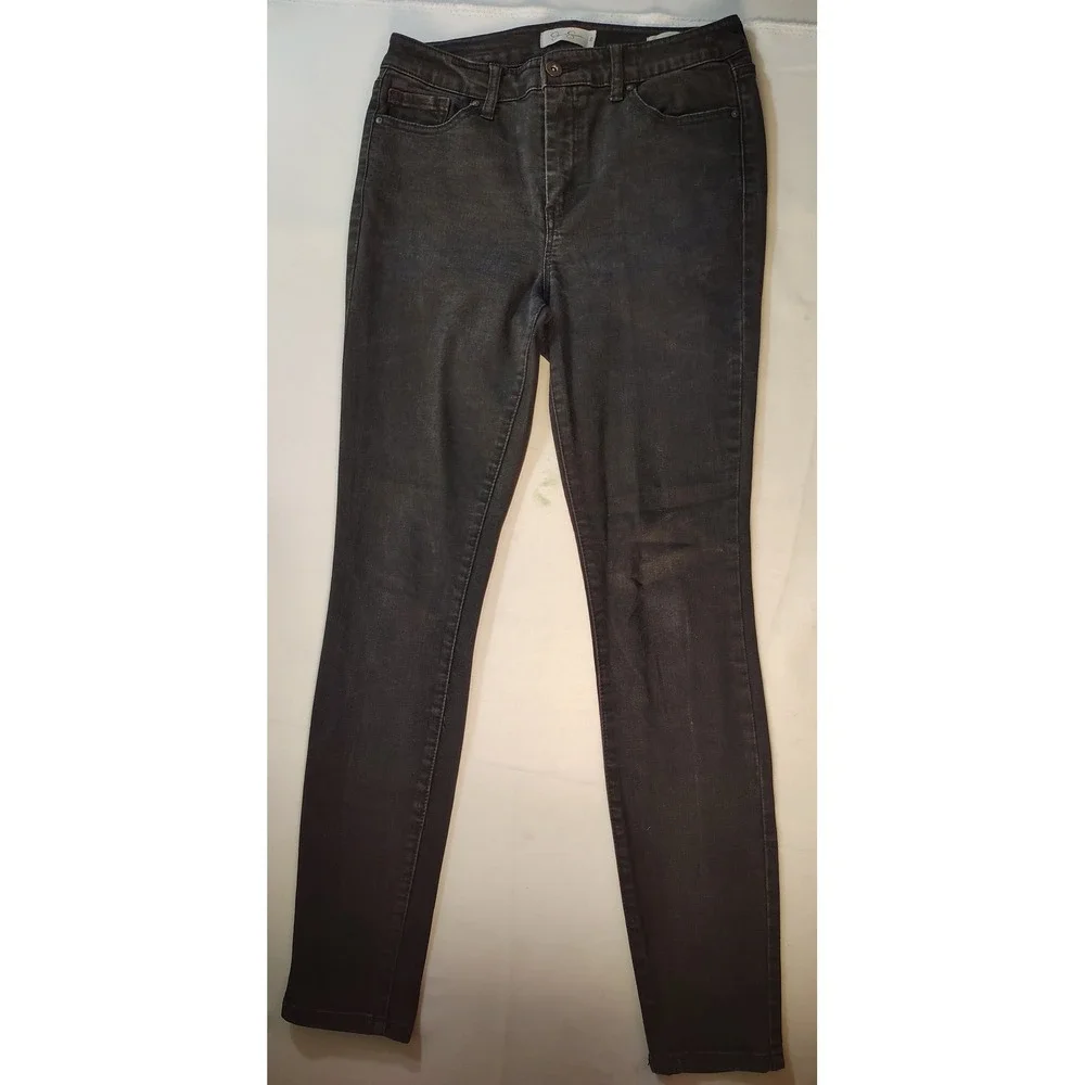 Jessica Simpson Curvy High‎ Rise Skinny Jeans Faded Black Size 29 Stretch Indie
